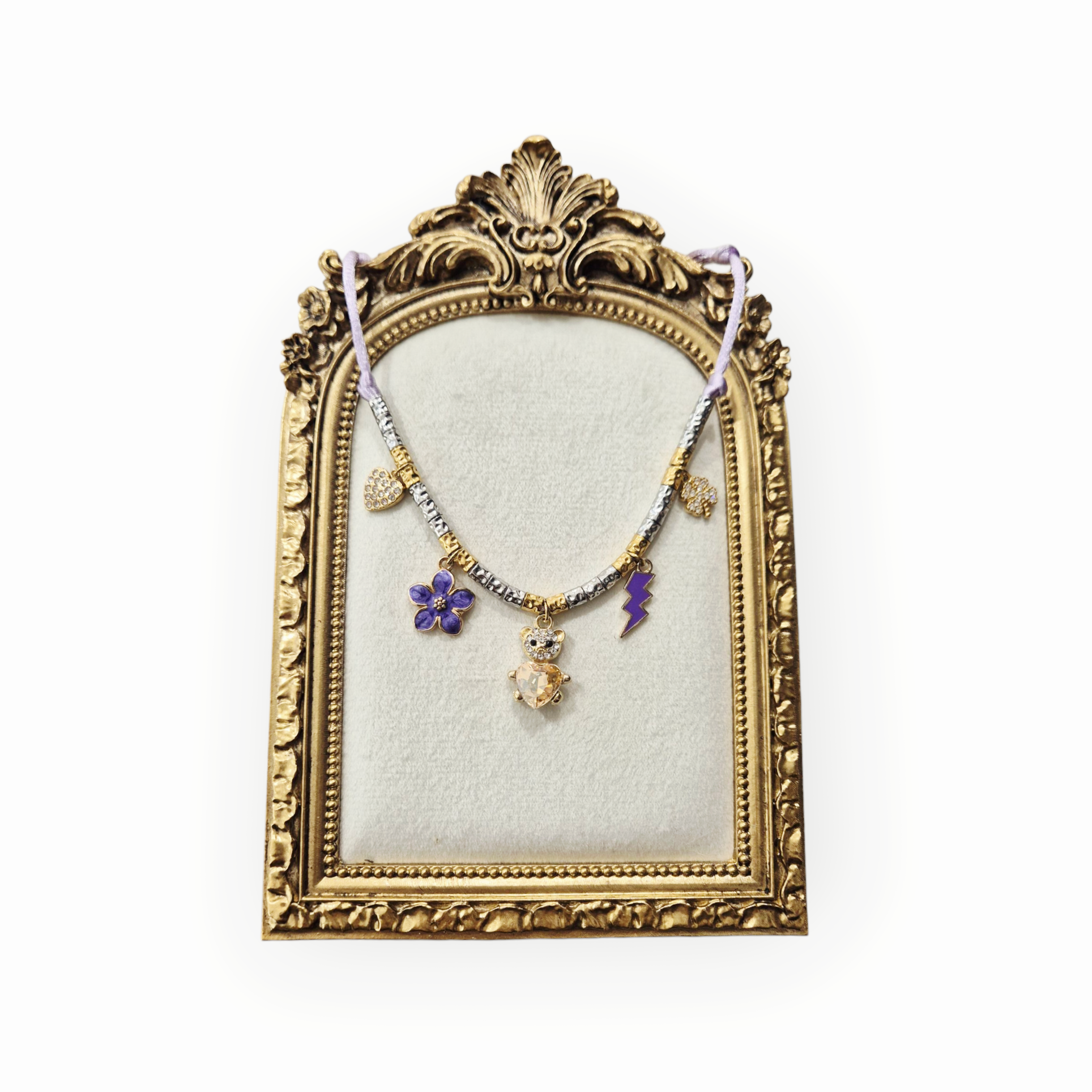 Collier grigri Violet