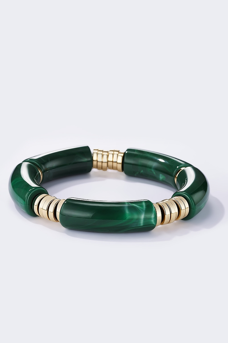 Bracelet élastique coloré vert