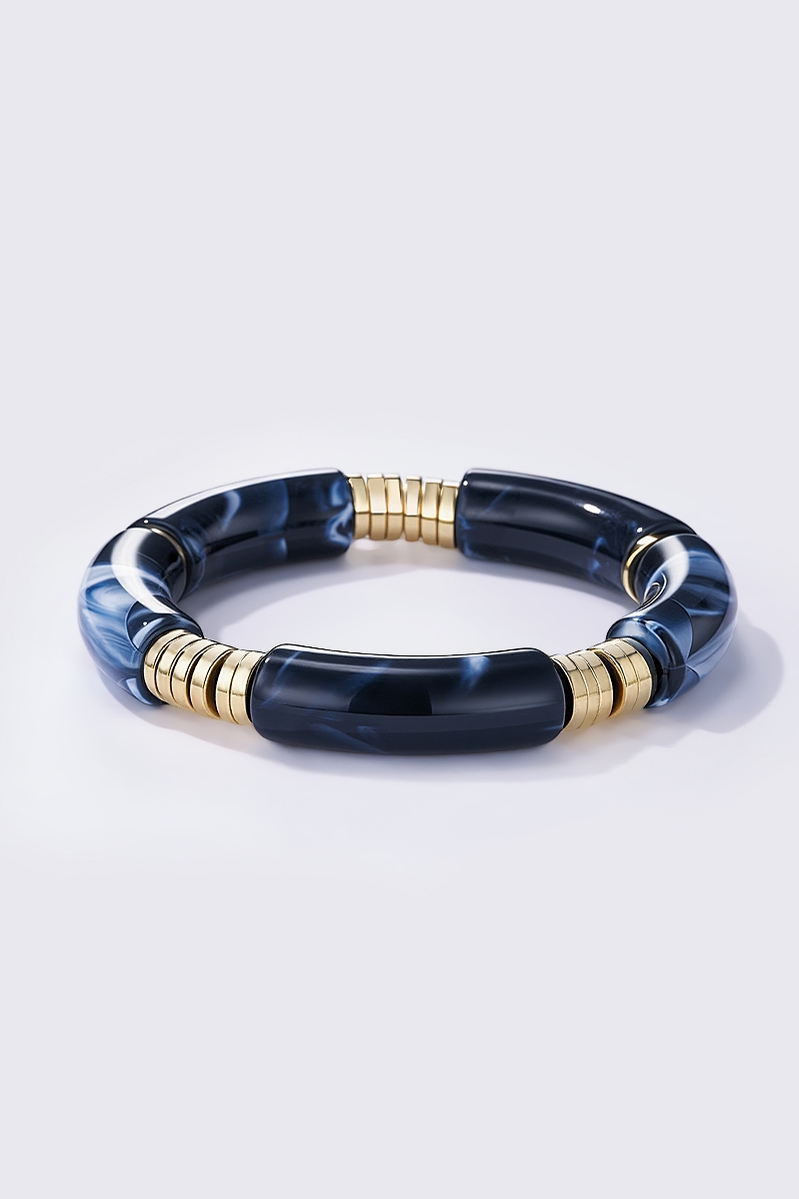 Bracelet élastique coloré bleu