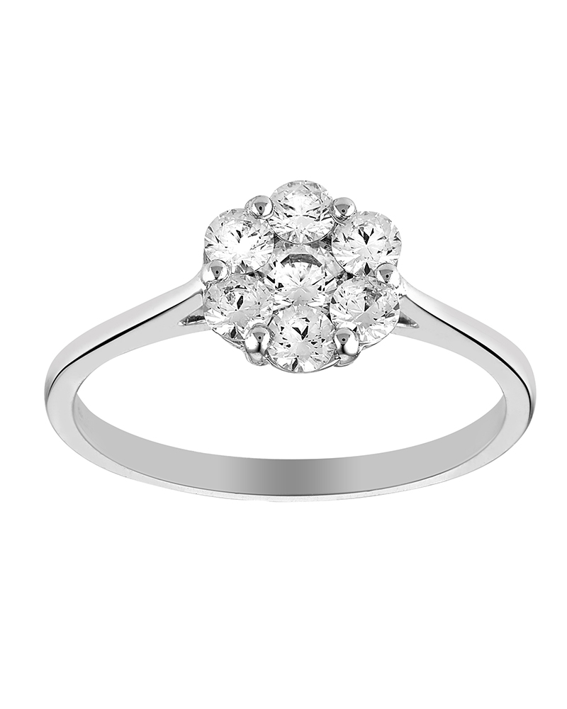 Bague or gris 375 et oxydes