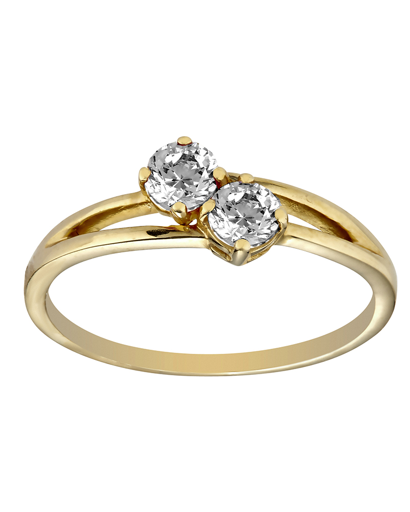 Bague or jaune 375 et oxydes