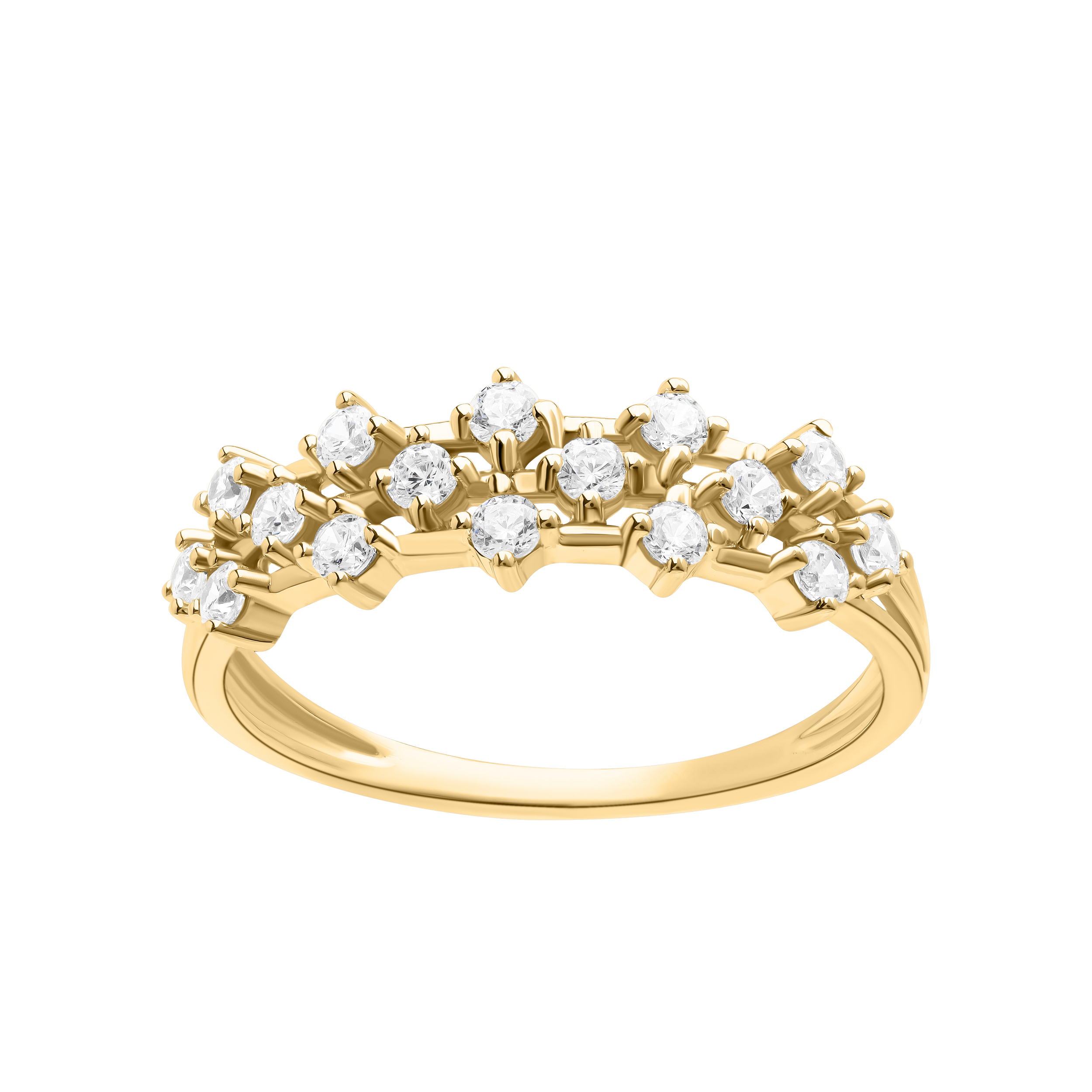 Bague or jaune 375 et oxydes