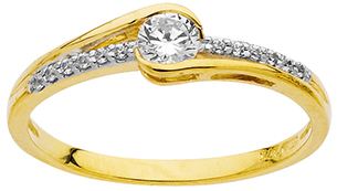 Bague or 375 ET OXYDE