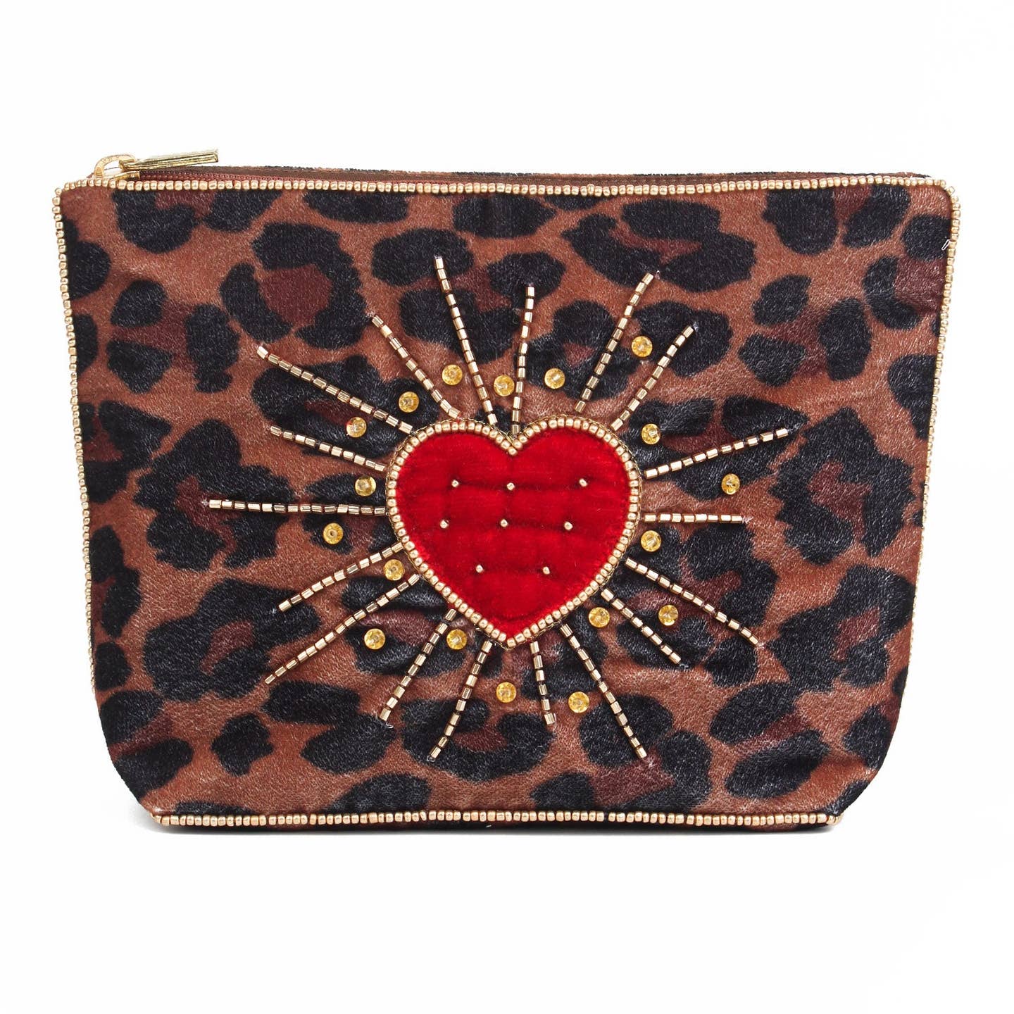 POCHETTE ÉCLAT CŒUR LÉOPARD