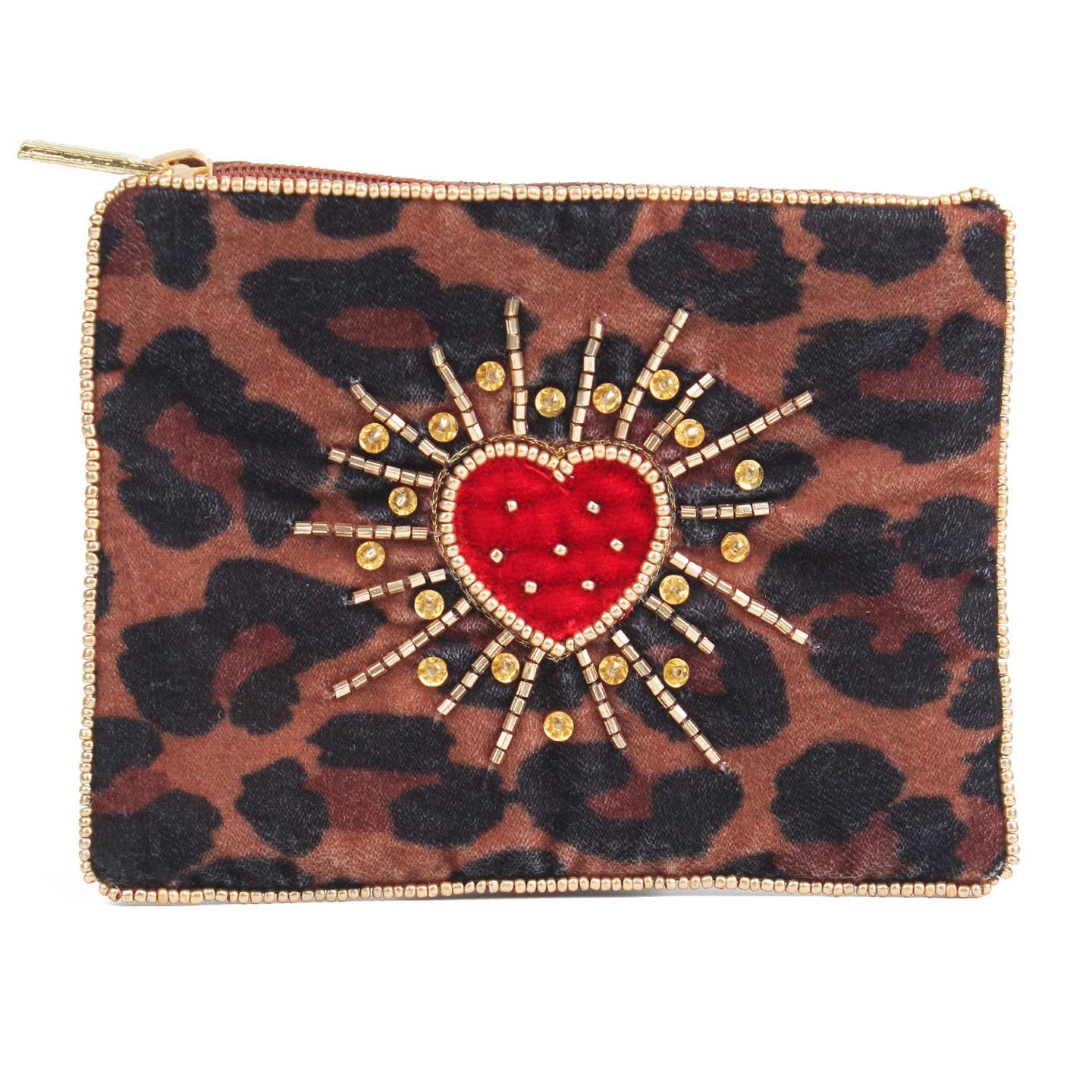 POCHETTE ÉCLAT CŒUR LÉOPARD