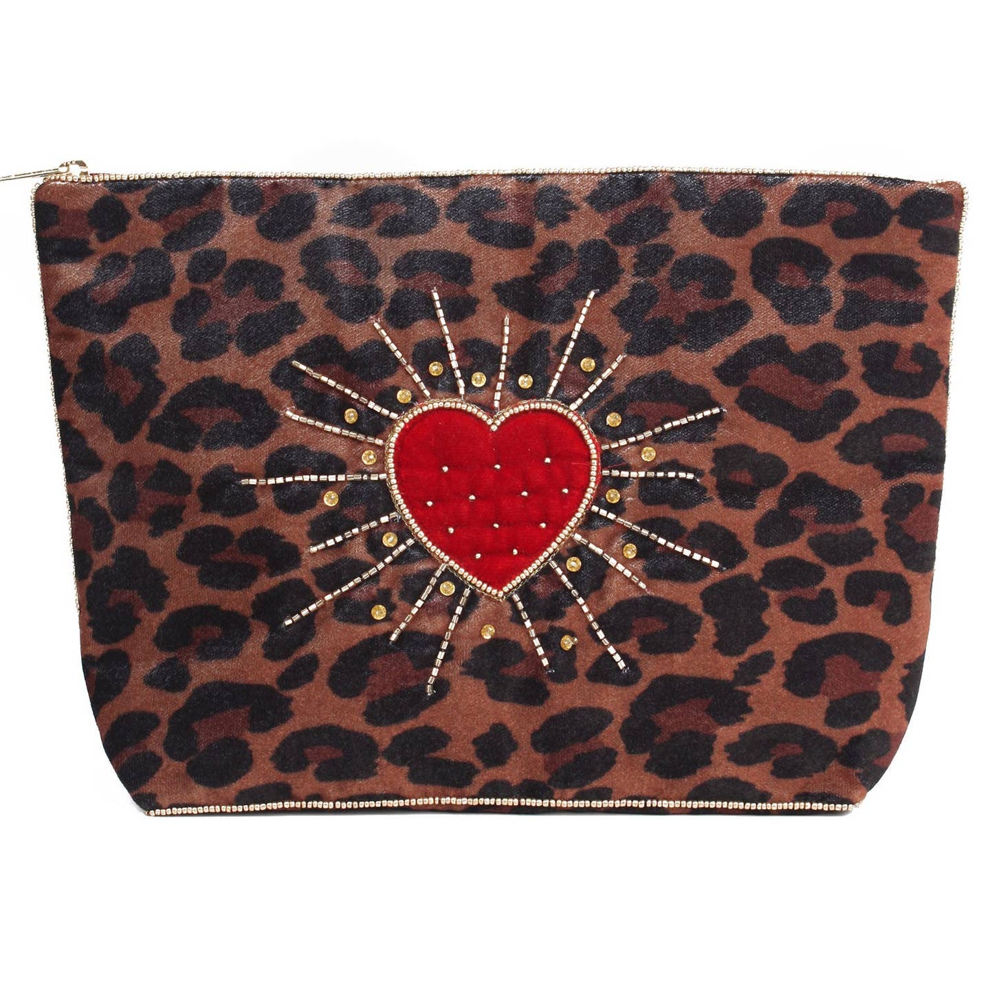 POCHETTE FEMME ÉCLAT CŒUR LÉOPARD7161