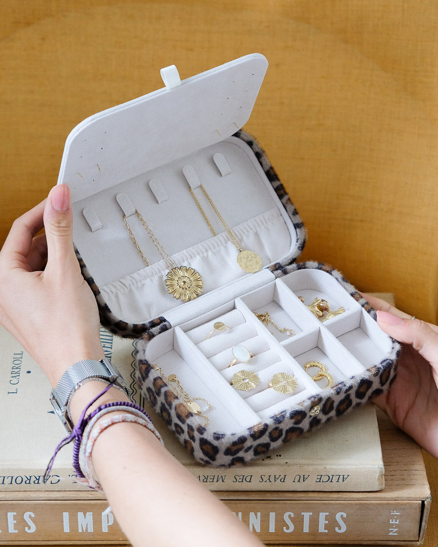 Boîte à bijoux léopard femme fêtes des mères