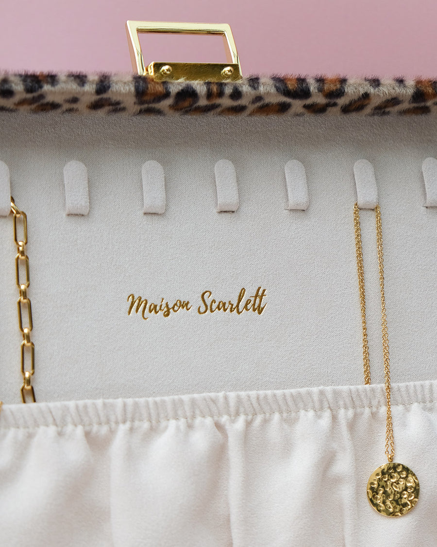 Boîte à bijoux léopard femme classe