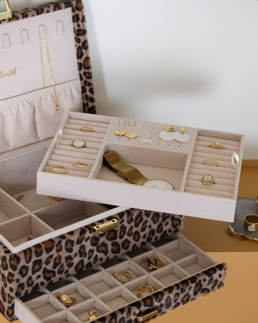 Boîte à bijoux léopard femme chic