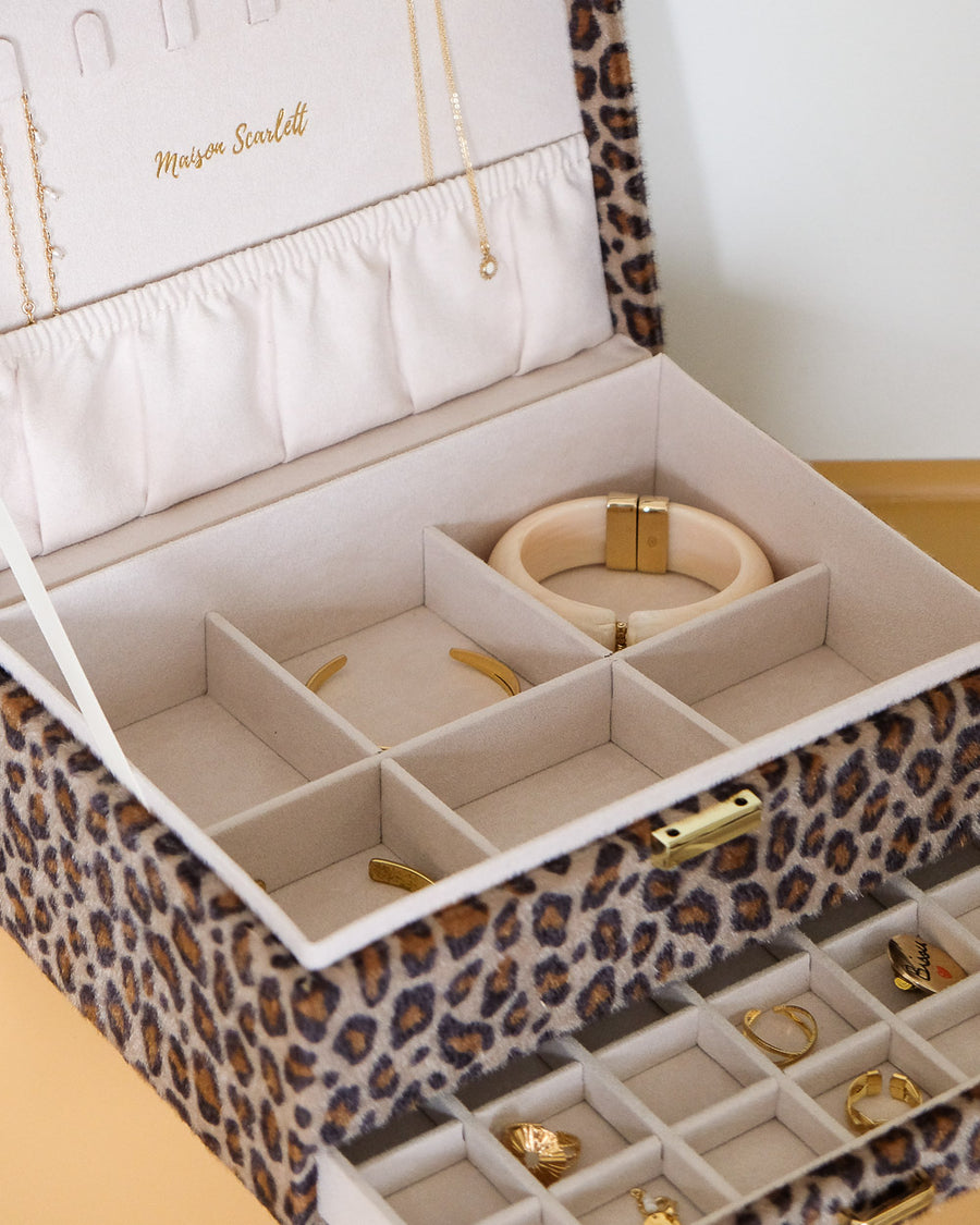 Boîte à bijoux léopard femme