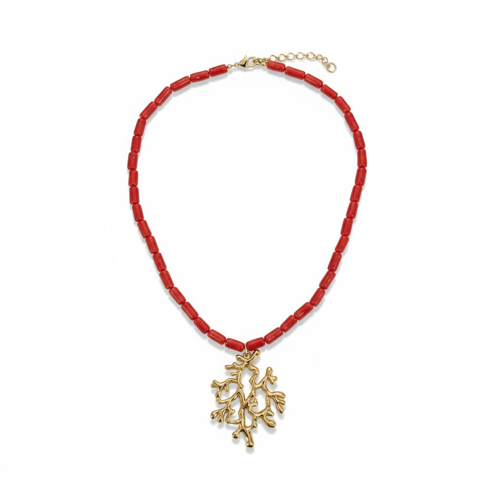 collier fantaisie corail