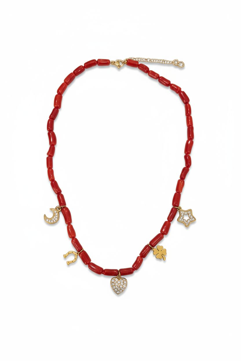 collier fantaisie corail