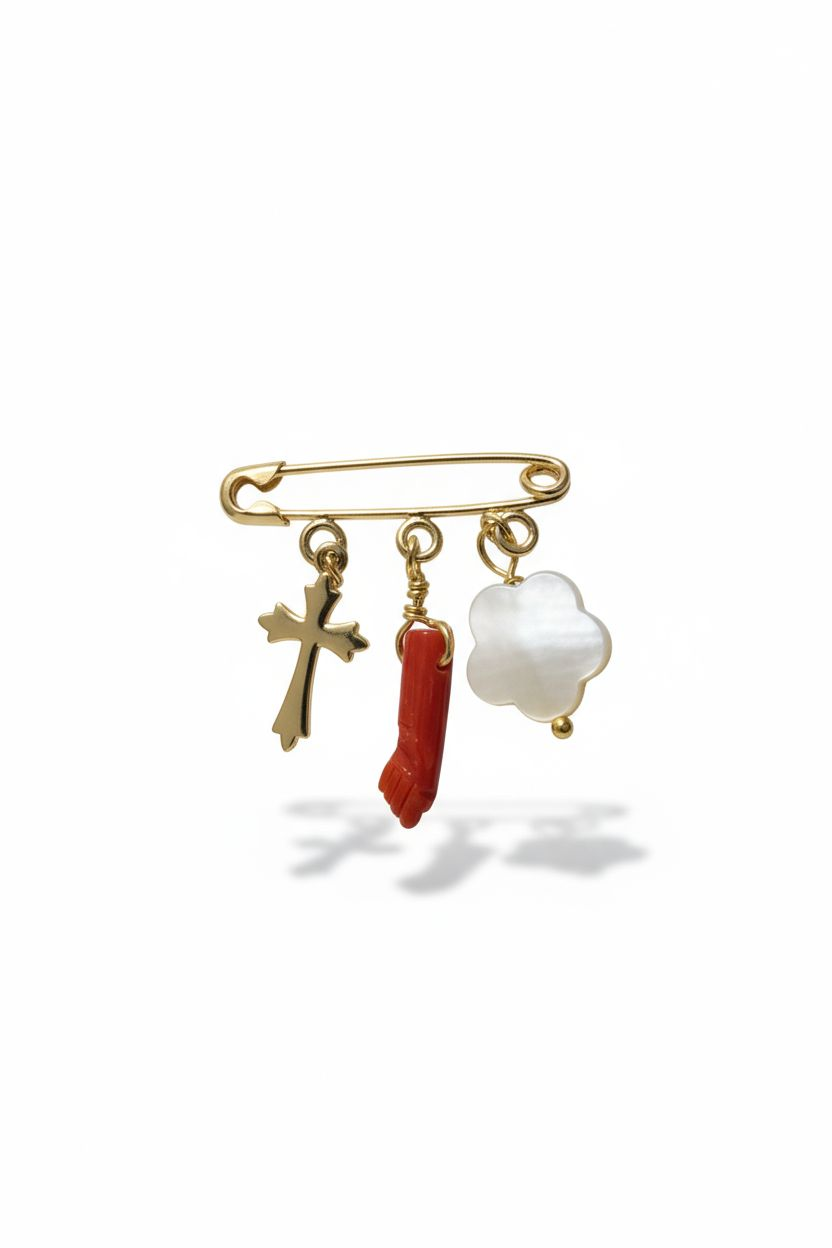 Broche protection/porte-bonheur