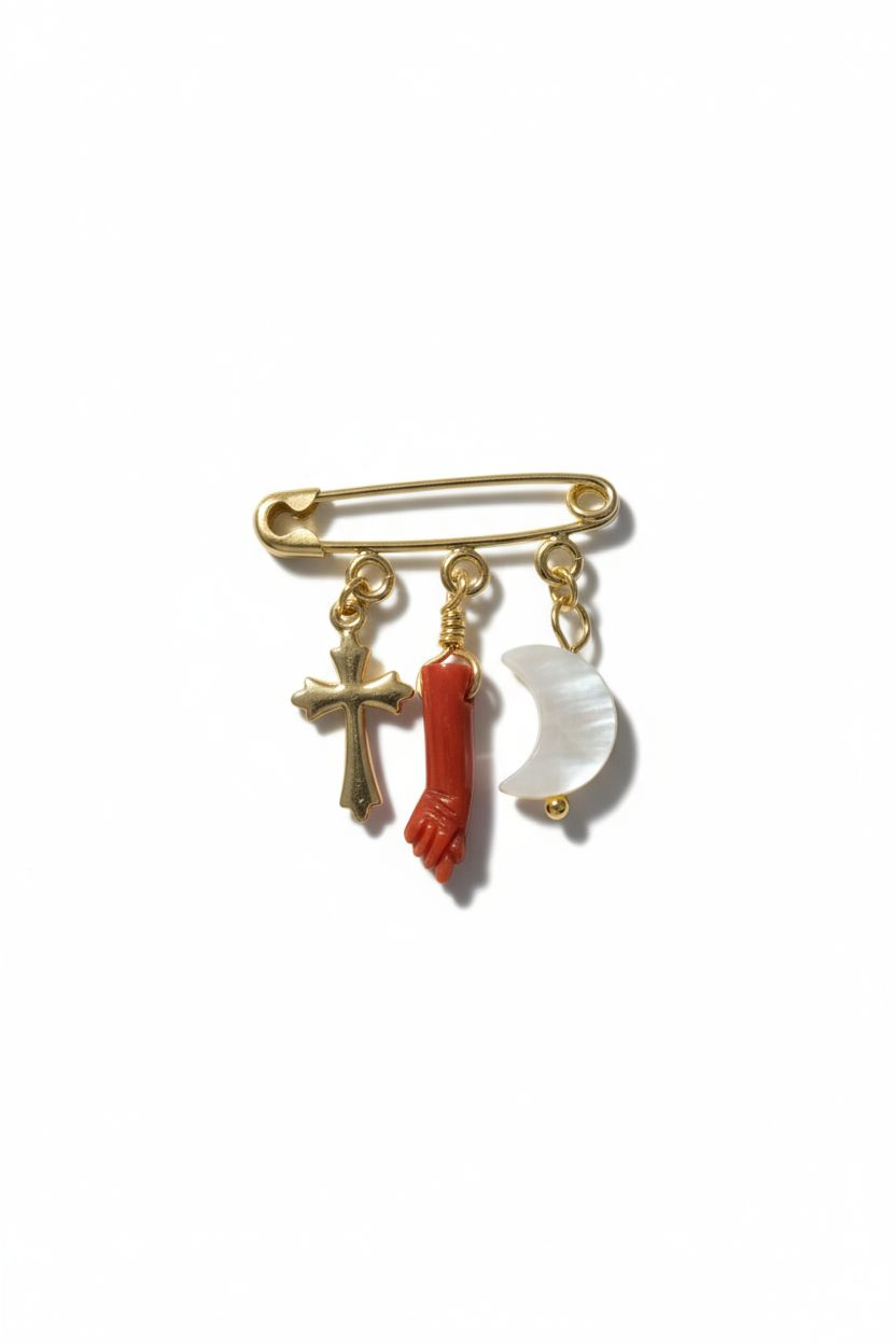 Broche protection/porte-bonheur