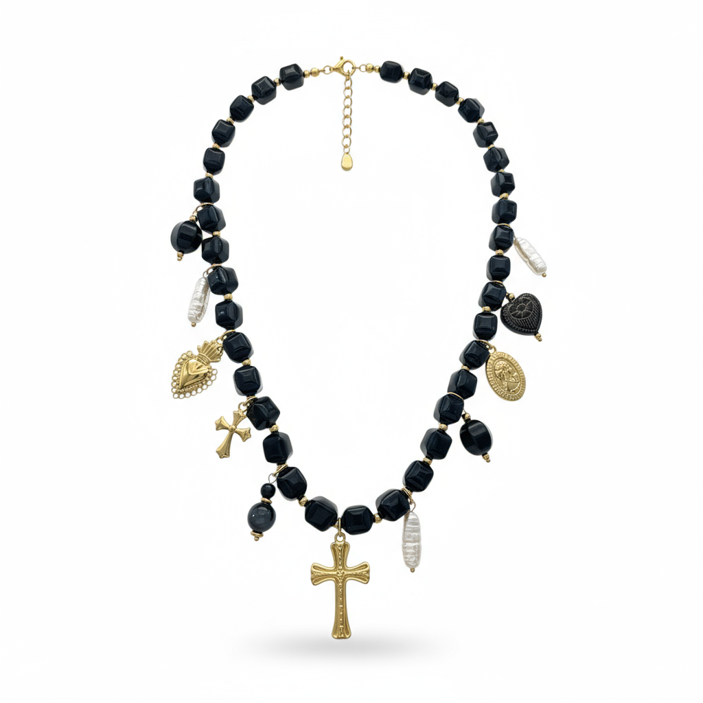 Collier fantaisie croix tendance