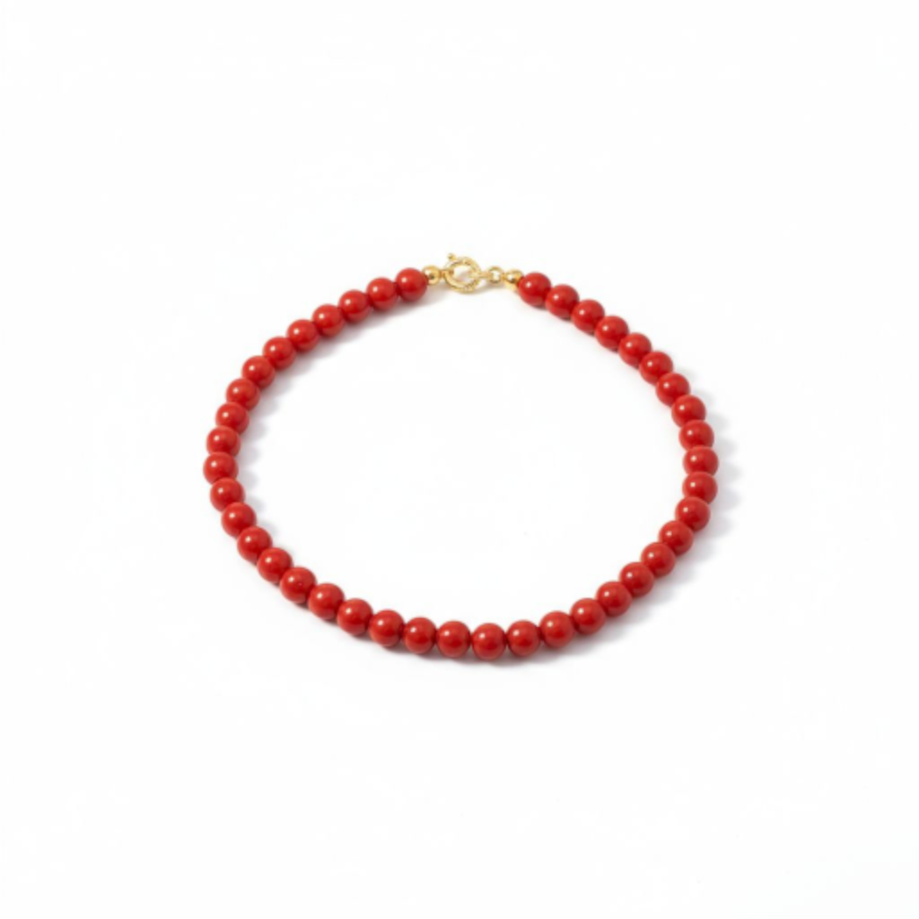 Bracelet or 18 carats et corail