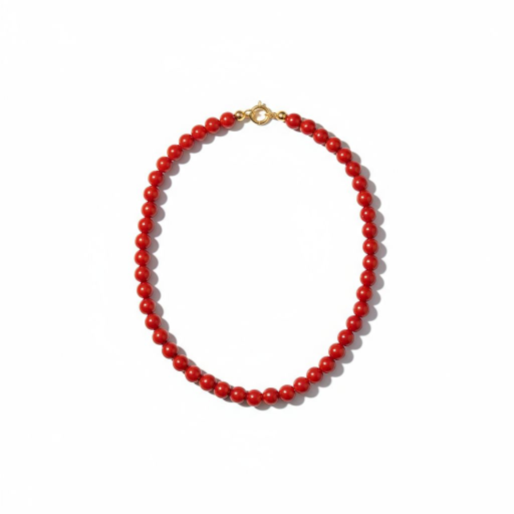 Bracelet or 18 carats et corail rouge corse