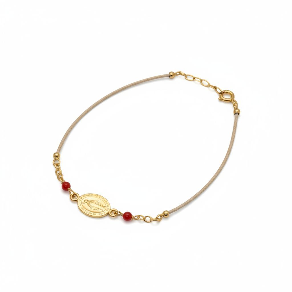 bracelet madone corail et or 18k