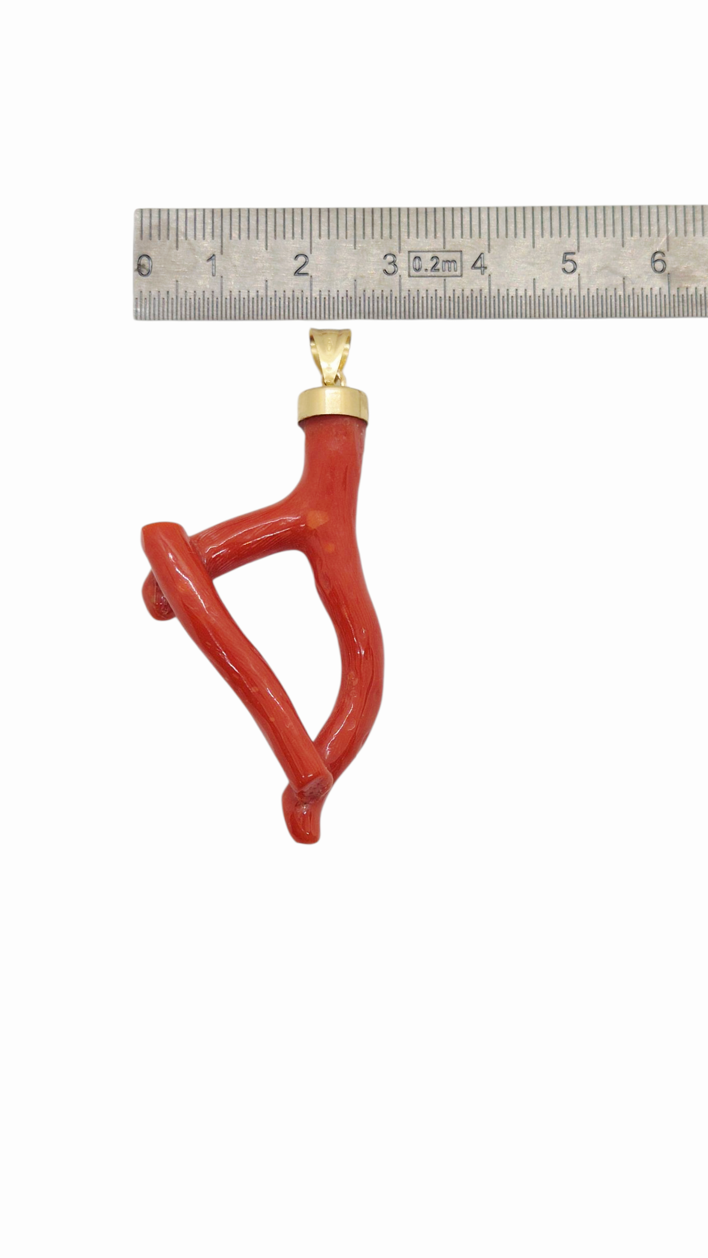 Pendentif corail et or 18k