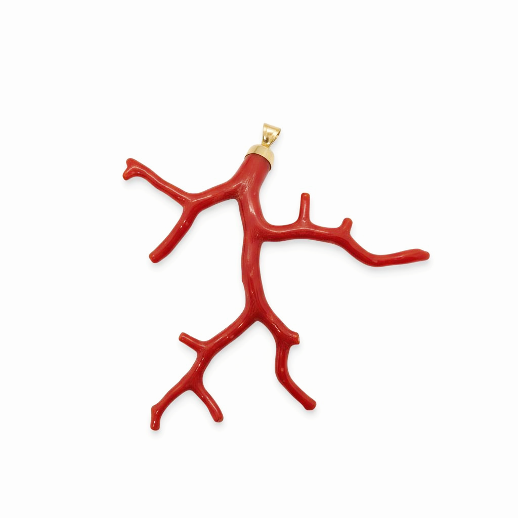 pendentif branche corail or 18k pendentif branche corail or 18k