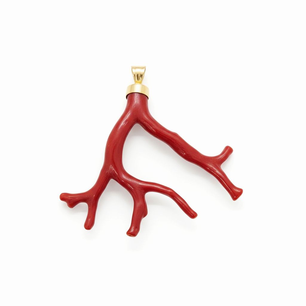pendentif branche corail or 18k pendentif branche corail or 18k