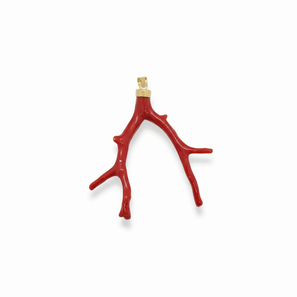 pendentif branche corail or 18k pendentif branche corail or 18k