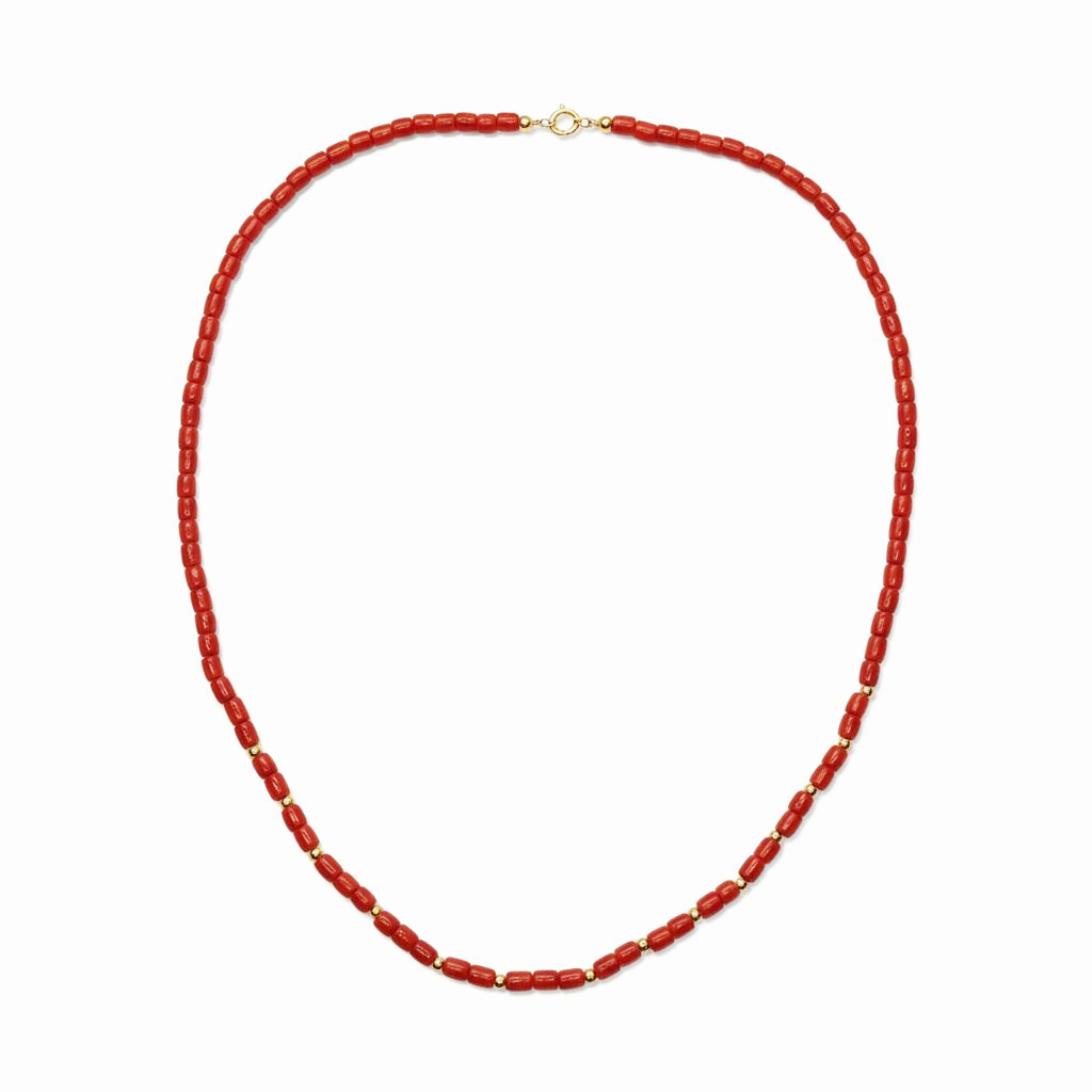 collier corail or 18K
