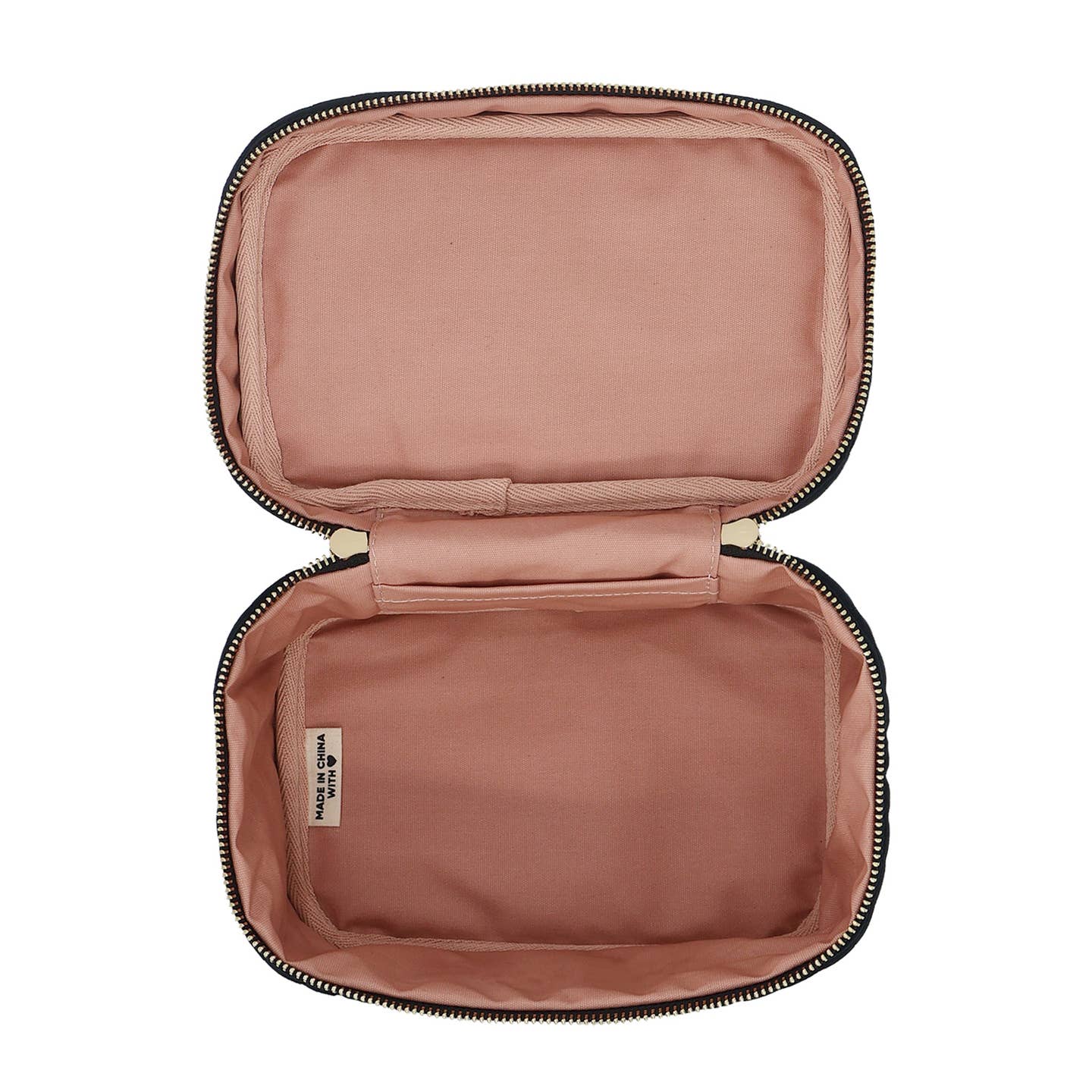 Trousse de toilette/maquillage – Velours éco matelassé – Rose femme