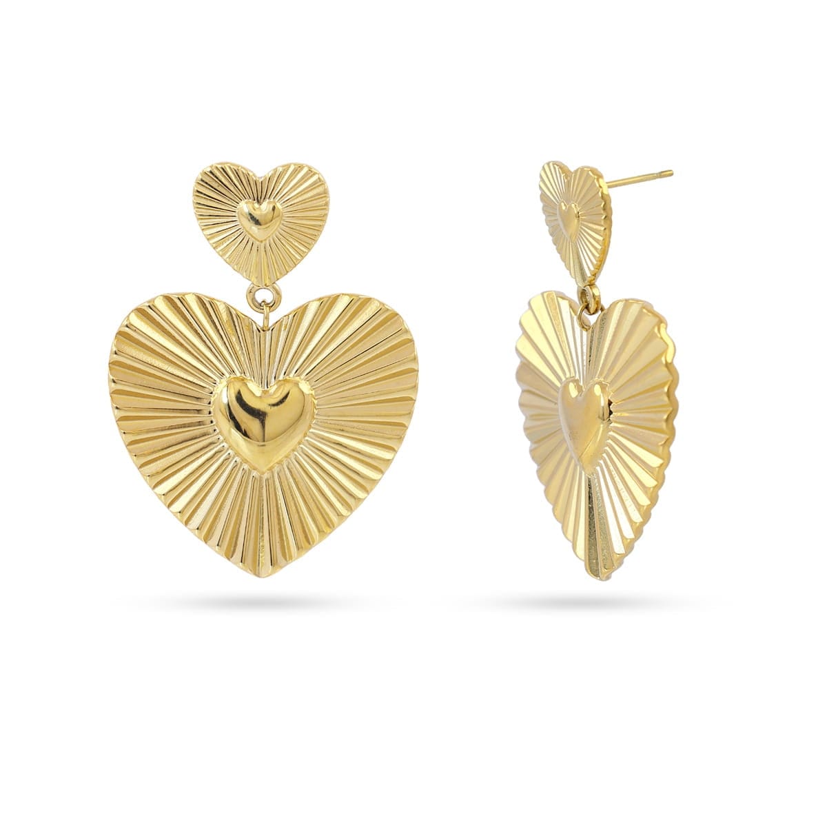 boucle d oreille femme en forme de coeur pas cher