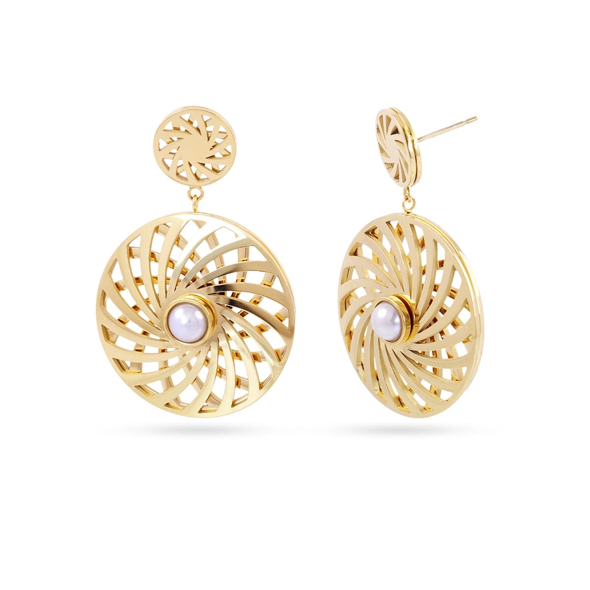 Boucles d oreilles rondes tendances acier inoxydable