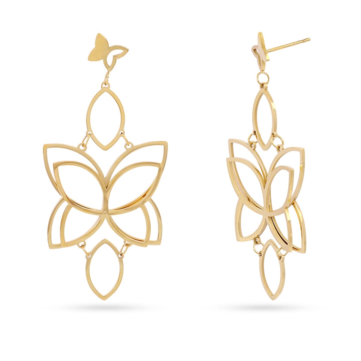 boucles d'oreilles originales acier inoxydable