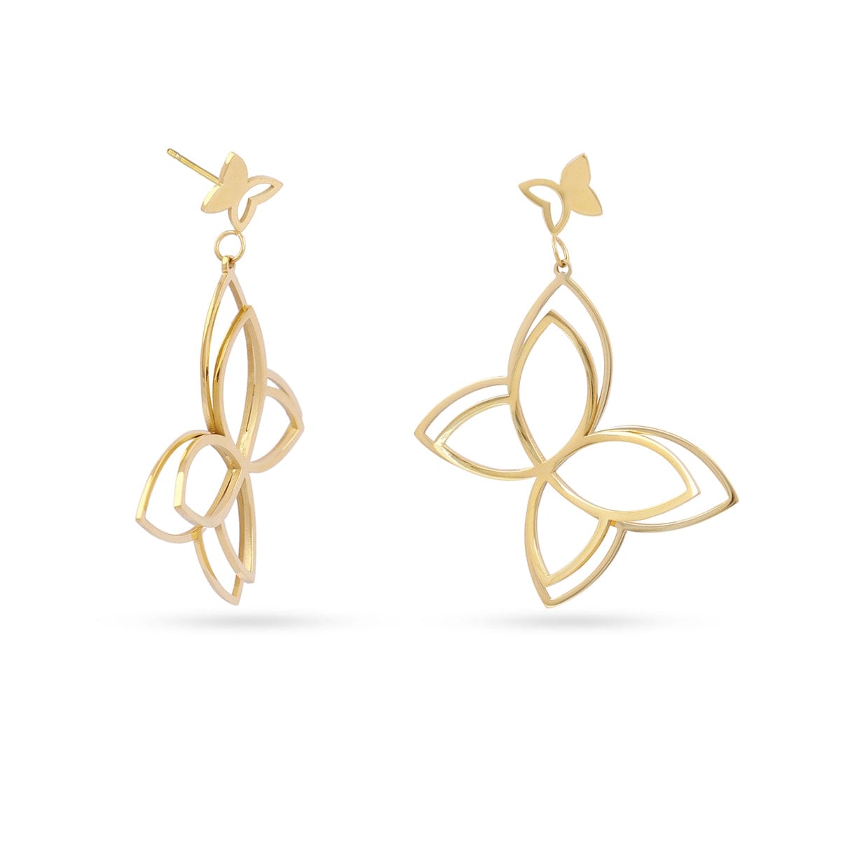 Boucles d'oreilles élégantes femmes acier inoxydable