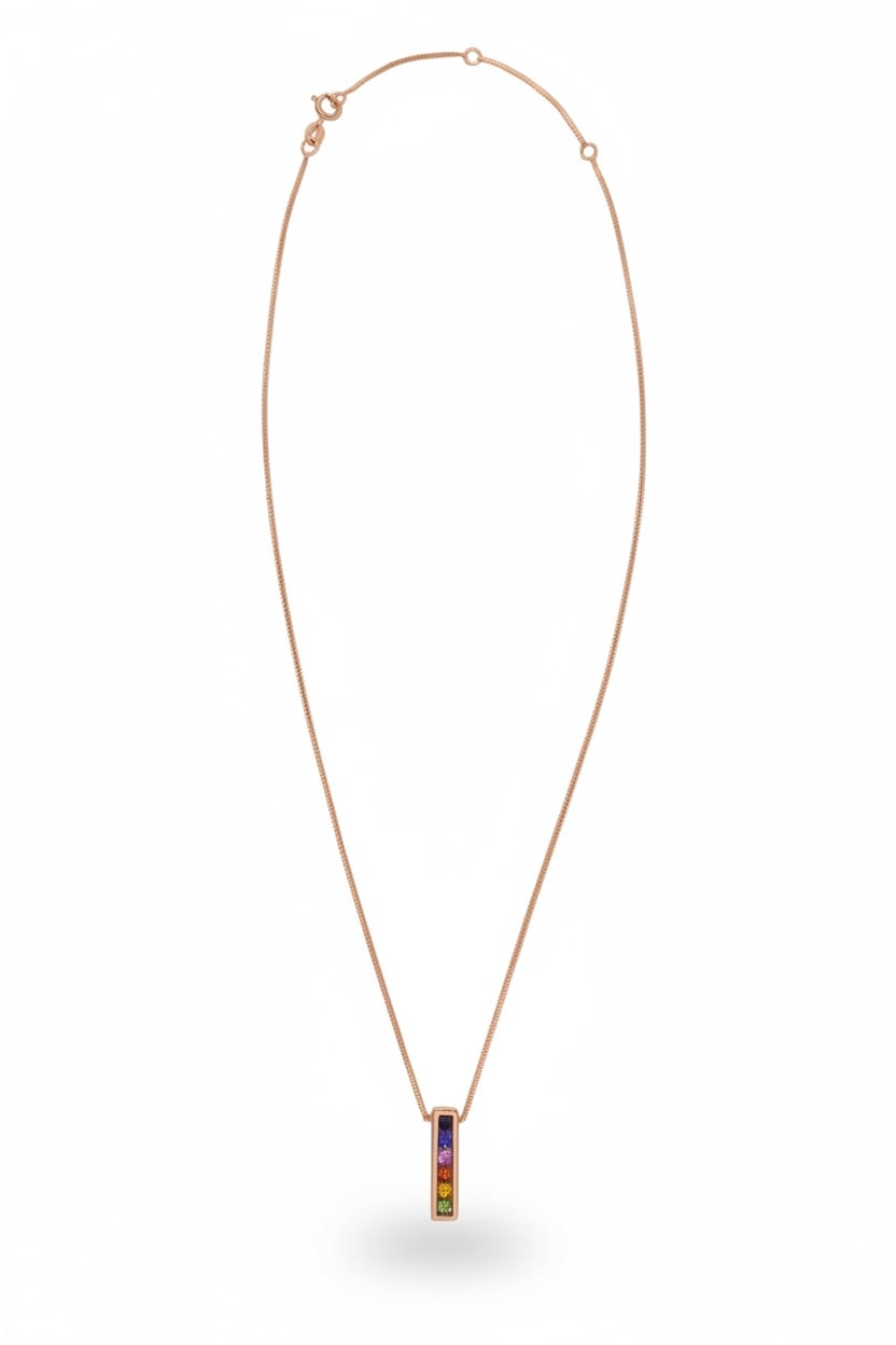 Collier femme or Rose