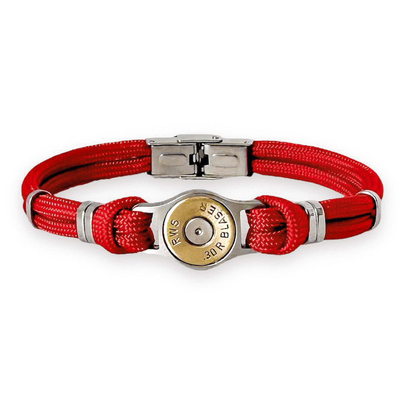 Bracelet douille rouge pour homme
