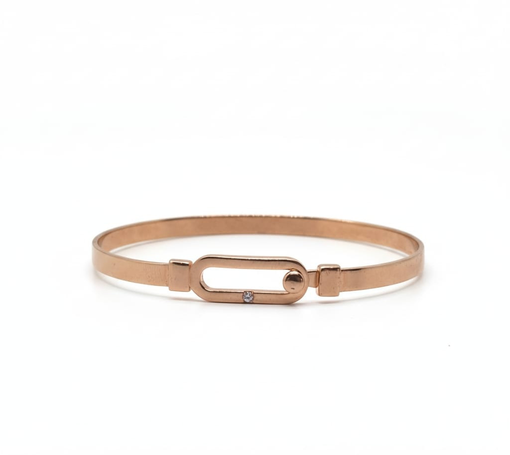 Bracelet argent bicolore éclat zirconium – style moderne