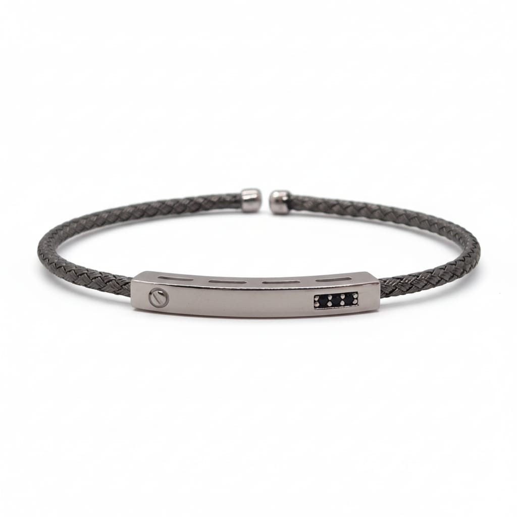 Bracelet homme bi colore en argent tendance corse 2026