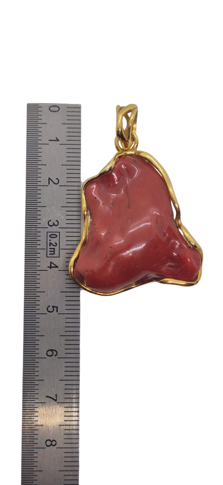Pendentif en argent 925 doré or fin et corail rouge de corse prix doux