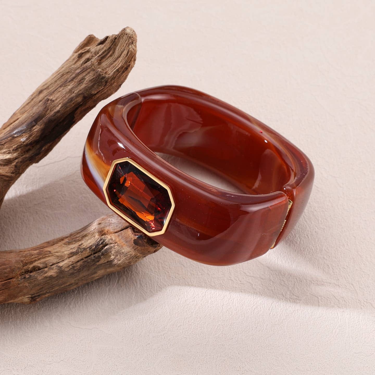 Jonc pour femme caramel
