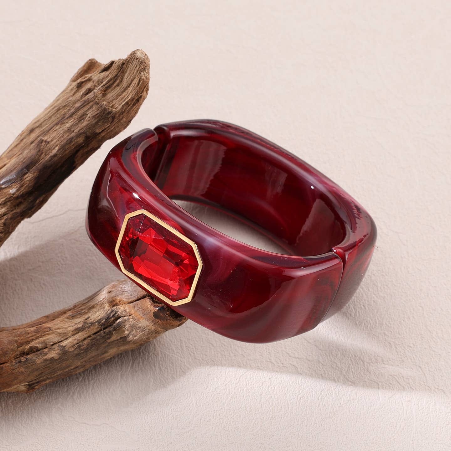 Jonc femme tendance rouge
