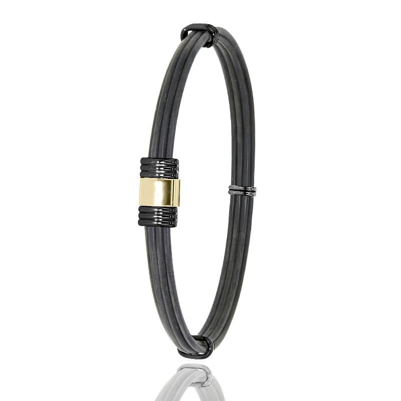 Bracelet homme en corne de Buffle avec son fermoir or 18K