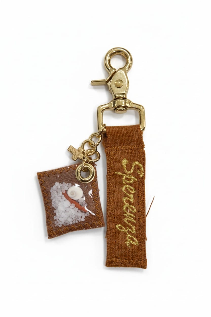 Porte clef porte bonheur protection sel et œil