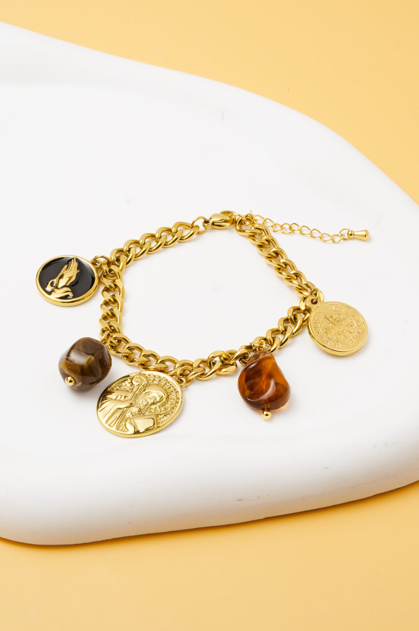 Bracelet Gourmette Femme en Acier Inoxydable idee cadeau