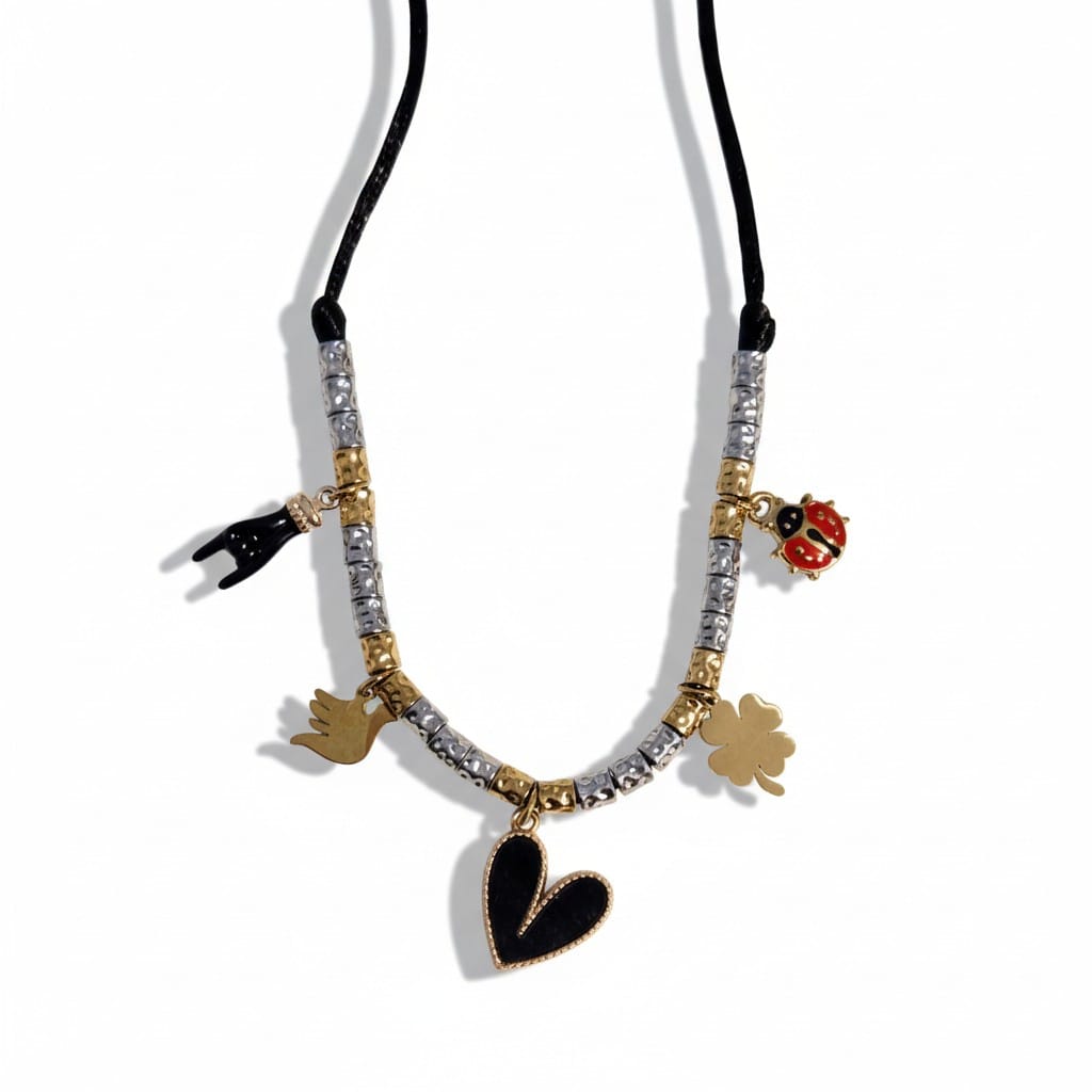 Collier Grigri Style Bohème Chic coeur