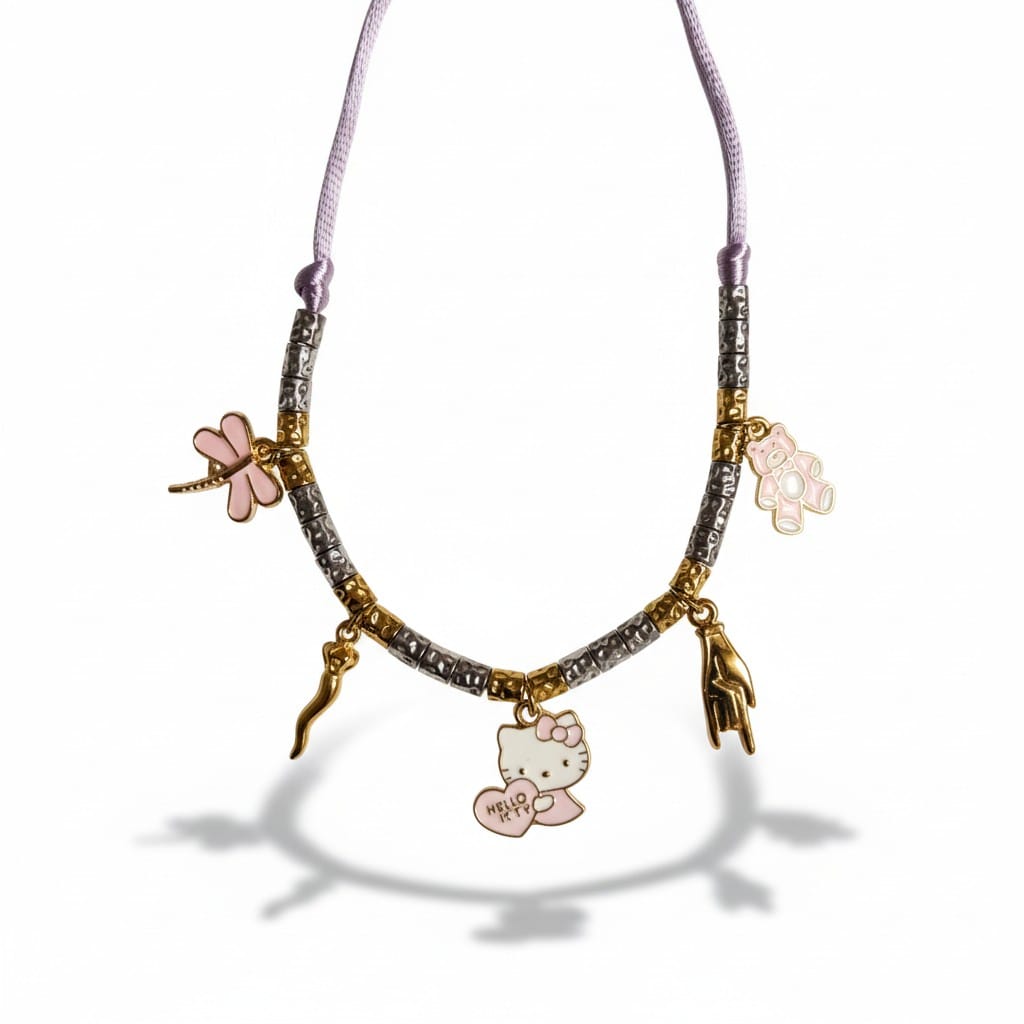 Collier grigri rose Tendance Été corse Petit Prix