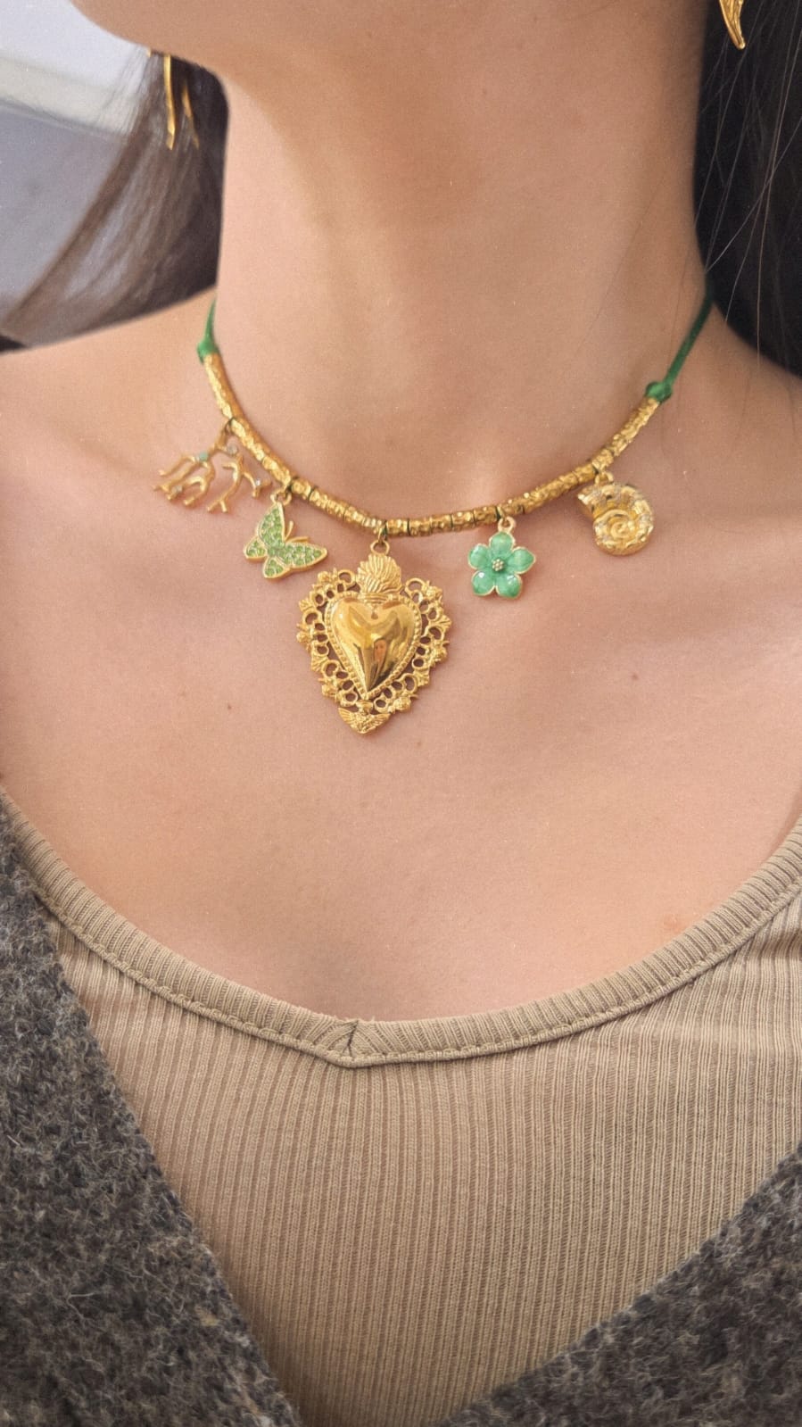 collier femme grigri breloque tendance corse
