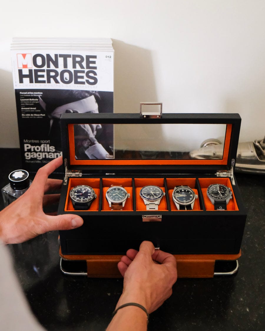 boîte à montres 5 emplacements