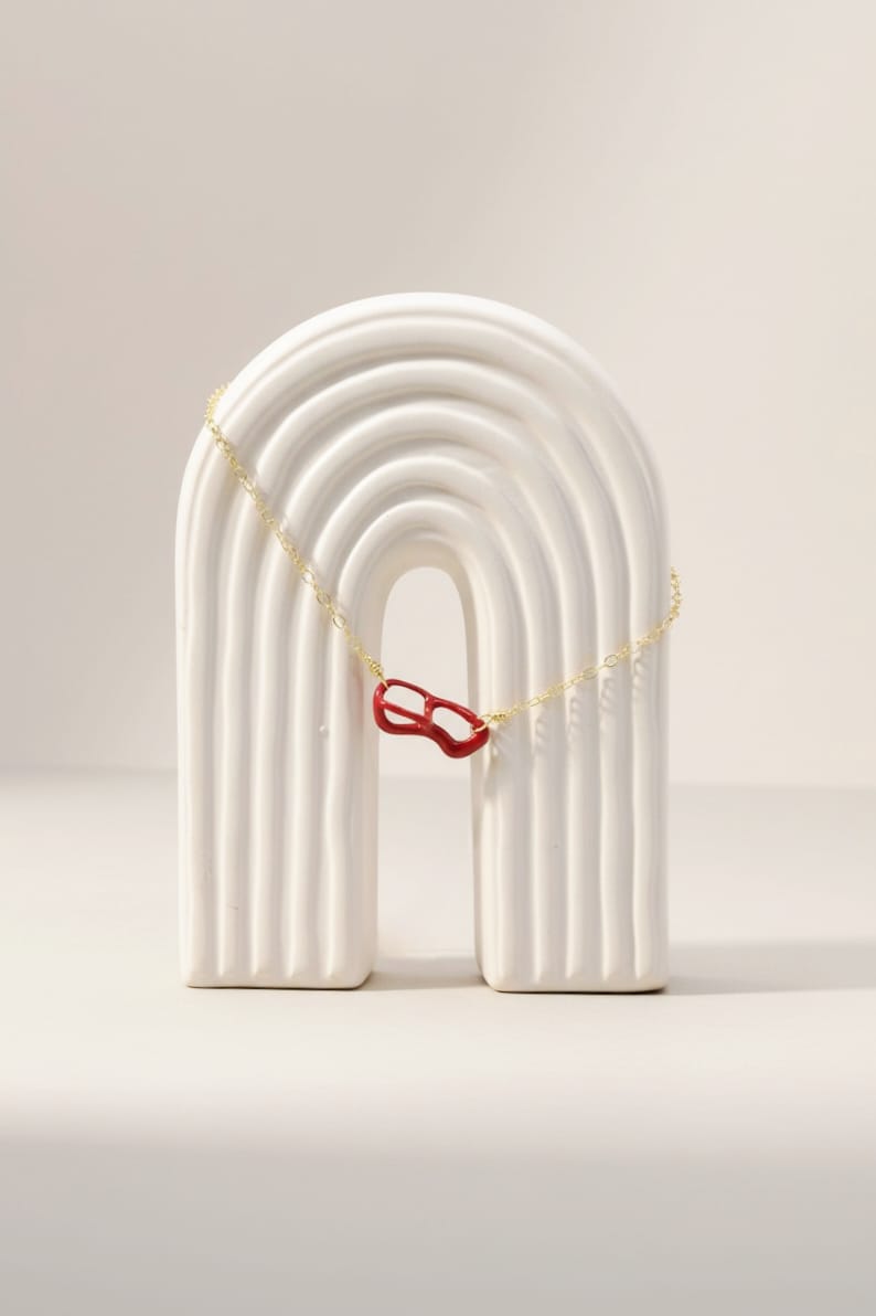 Collier femme vermeil et corail rouge de corse