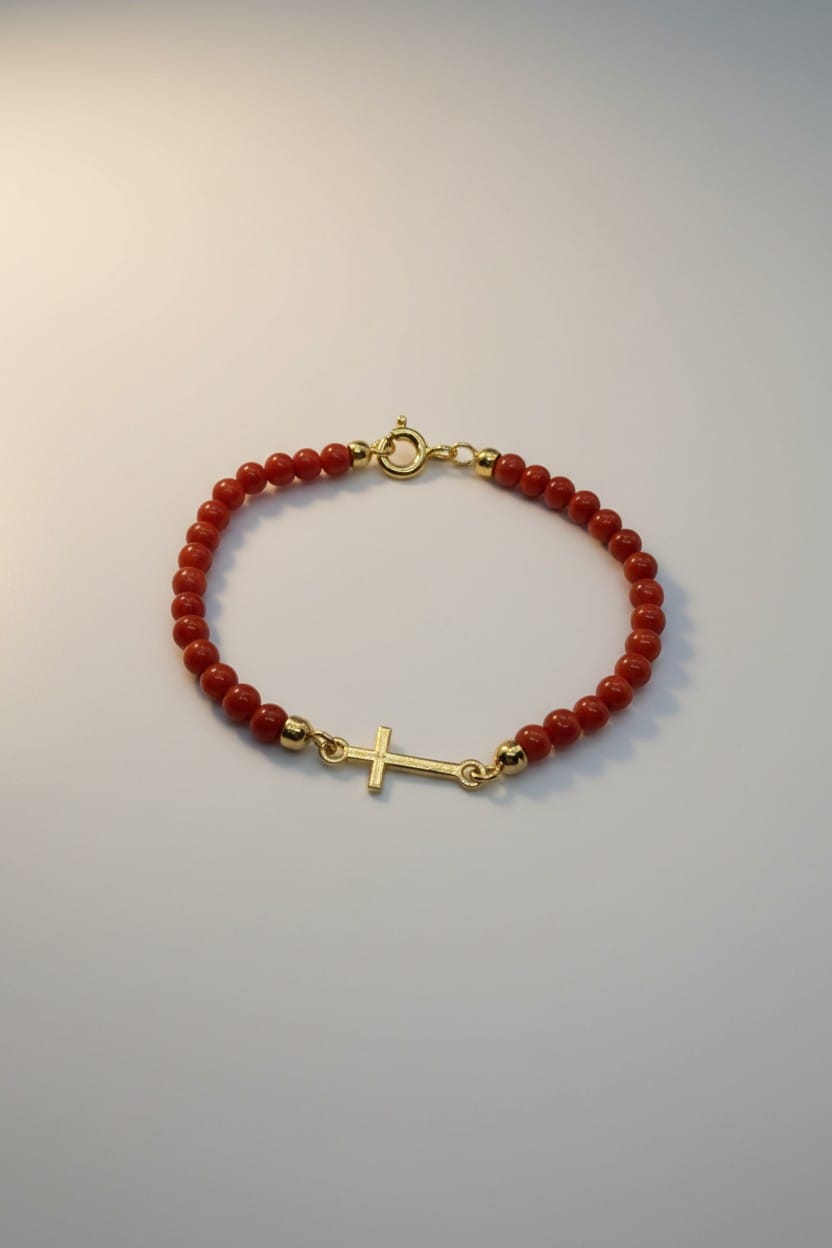 Bracelet femme en corail et vermeil prix doux