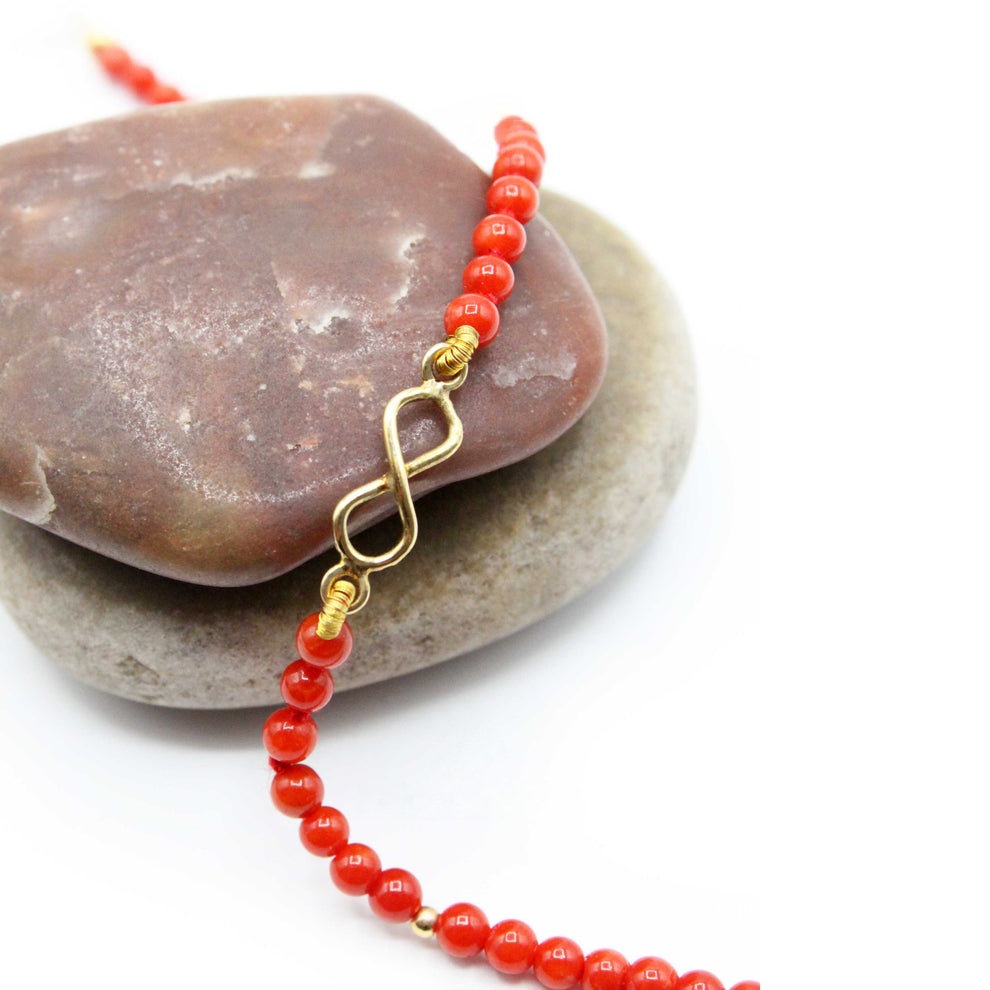 bracelet infini corail