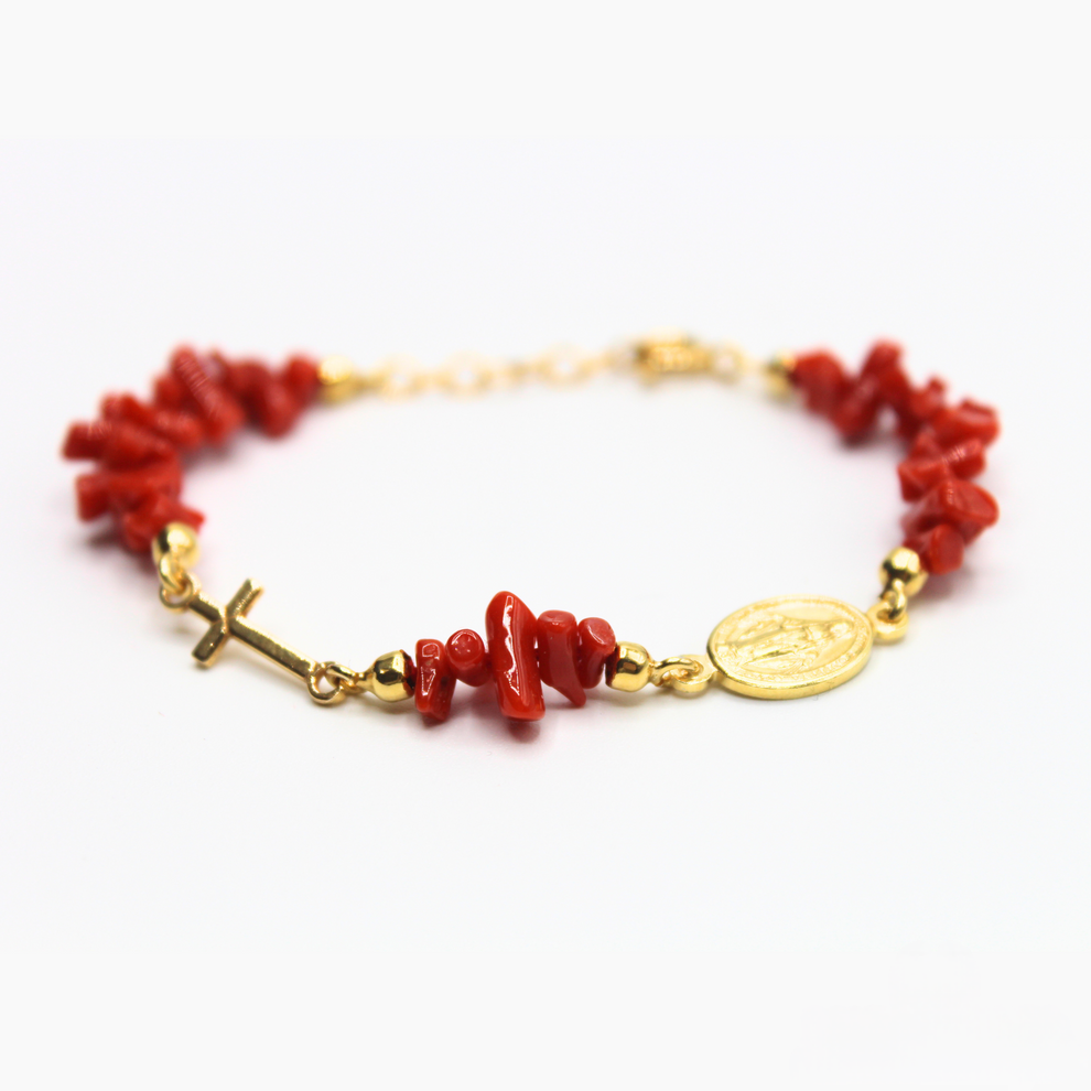 bracelet en corail pour femme